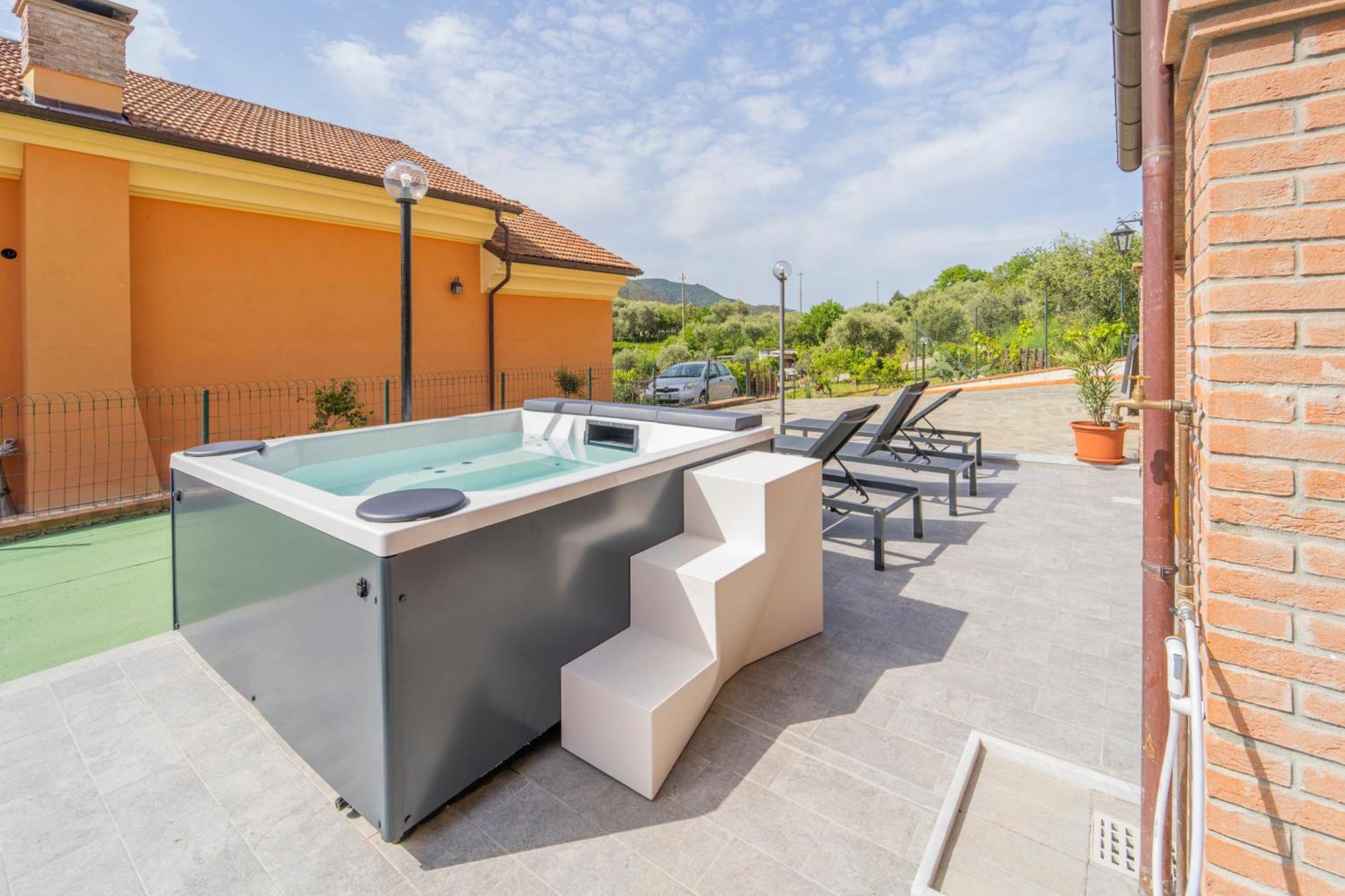 045B - Villetta Moderna 02-24E Con Vasca Idromassaggio In Giardino, Solo 15 Minuti Da Mare E Spiaggia - Posto Auto Gratuito San Lazzaro  Exteriör bild